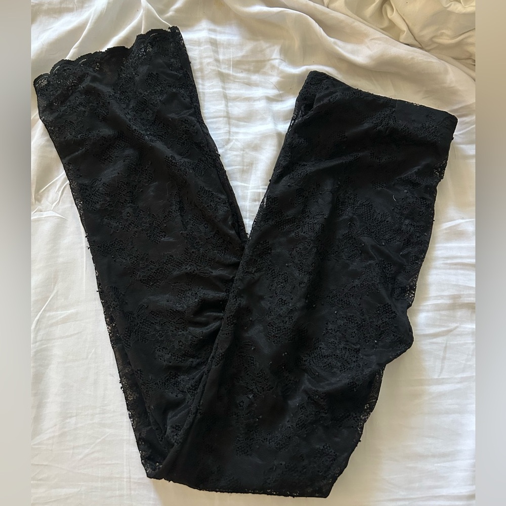 Elegant Black Lace Pants